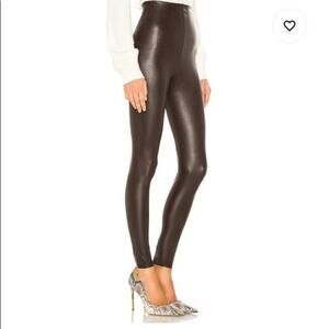 Commando Perfect Fit Control Faux Leather Legging Skinny Pants Black Size Large